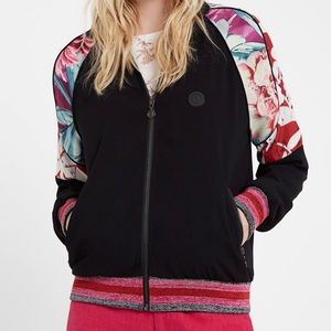 Desigual Floral Track Suit Jacket Size Small NEW